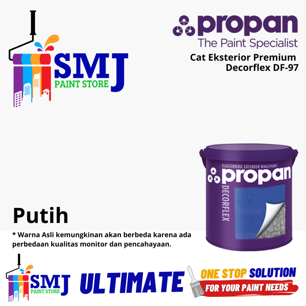 Cat Tembok Eksterior Premium PROPAN DECORFLEX DF-97 Putih 9101 2,5L