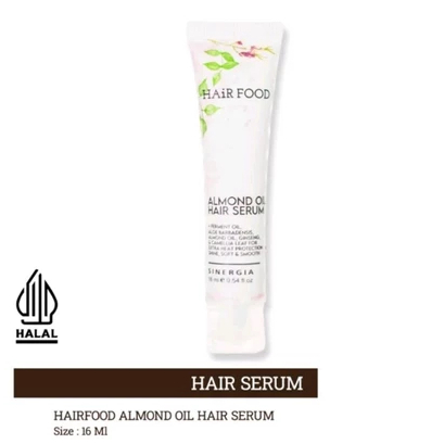 ILVASTO Hair Food Almond Oil Hair Serum 16 ML - Serum Vitamin Rambut Menguatkan & Melindungi Dari Ma