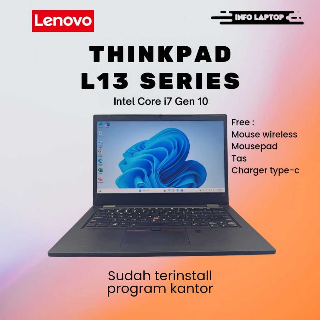 LAPTOP LENOVO THINKPAD L13 I7GEN10 8GB SECOND