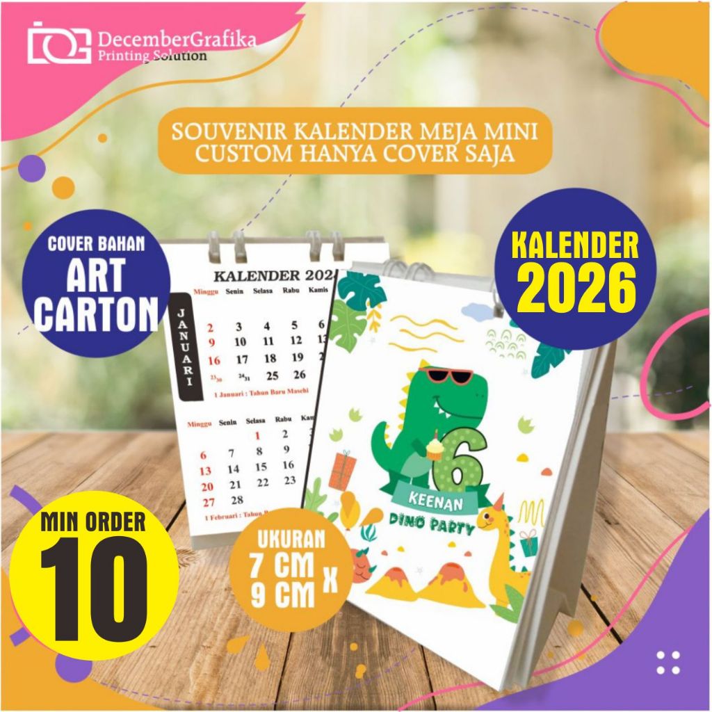 

SOUVENIR KALENDER MINI 2026 // KHITANAN // ULTAH // AQIQAH // TASYAKUR
