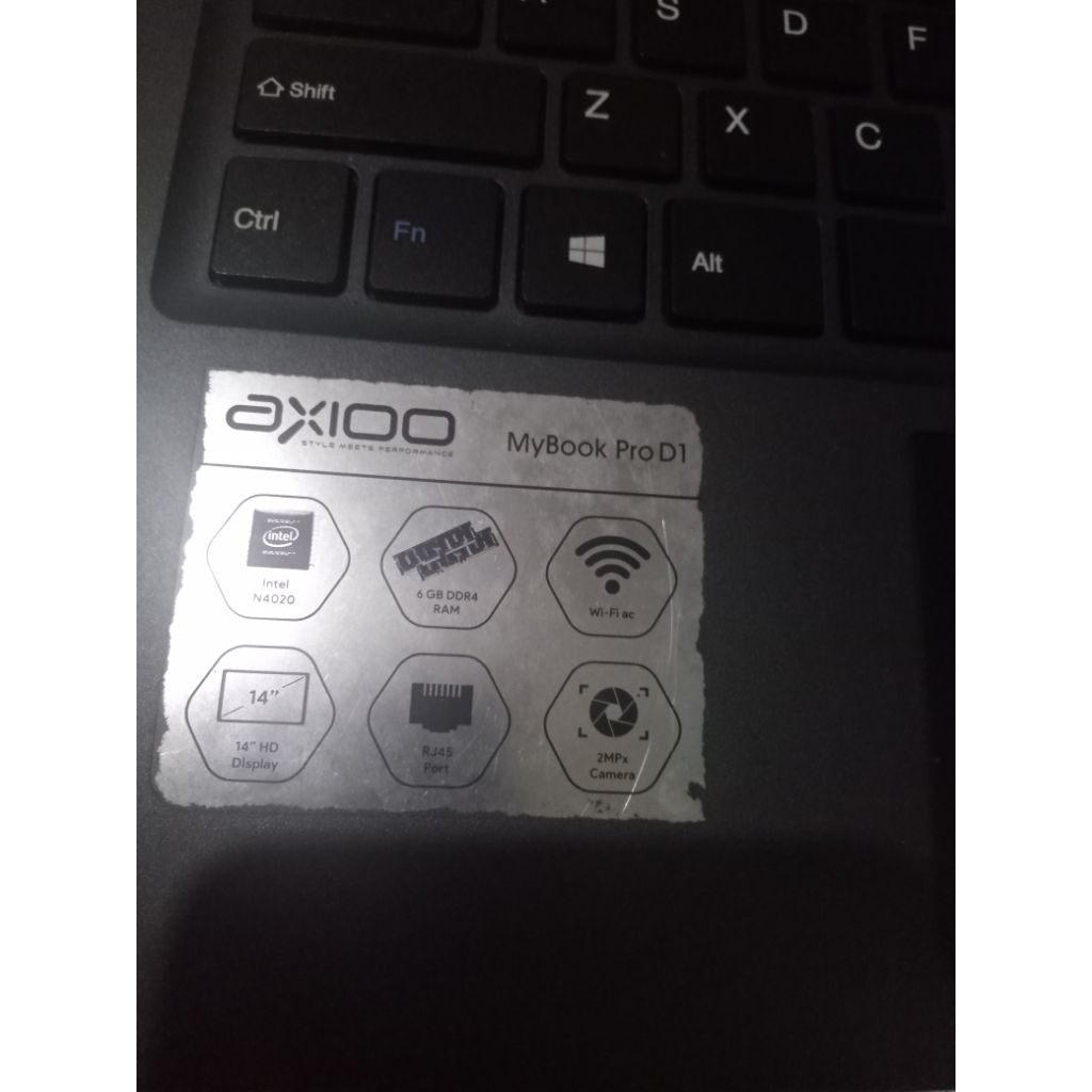 Axioo mybook14 proD1 casing baterai mobo