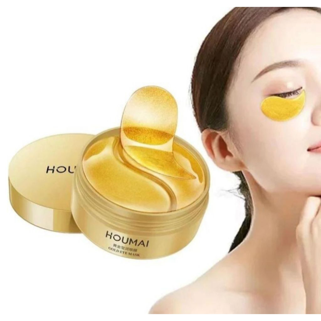 collagen eye mask masker mata panda 60 lembar houmai 24K Gold eye mask