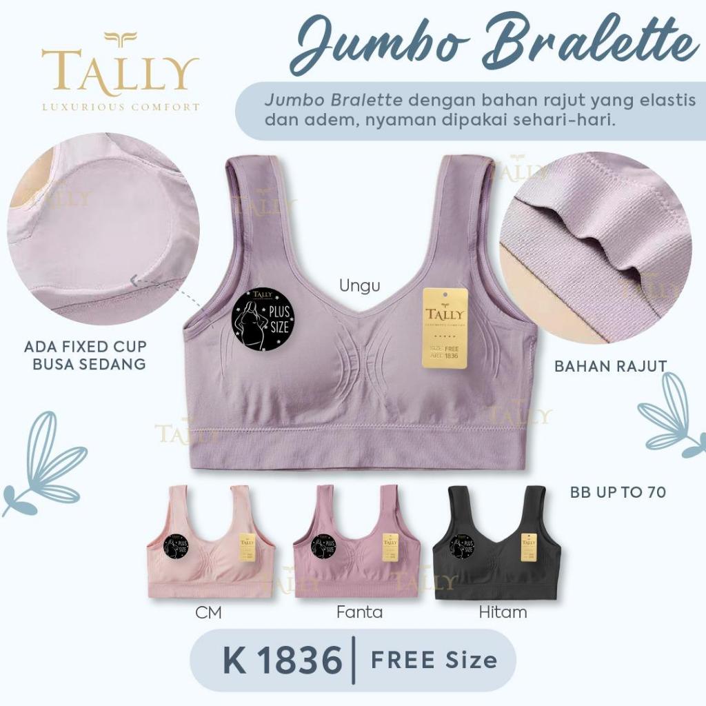 Tally 1836  BH Bra Sport Jumbo Tanpa Kawat Cup C / Cup C - BH SPORT TALLY 1836 JUMBOO ALLSZ - TALLY 