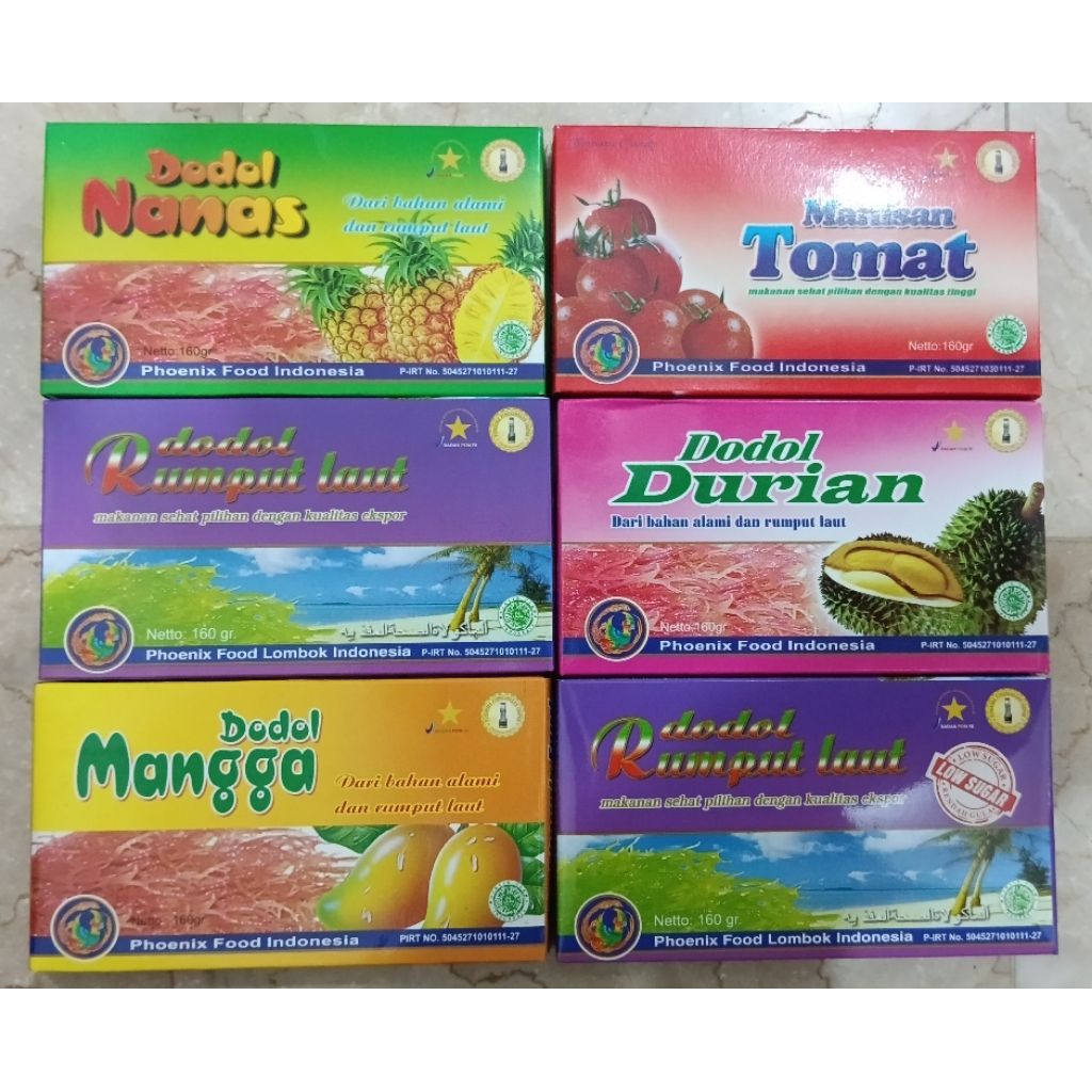 

[ HALAL ] KINJO JELLY DODOL DAN MANISAN RUMPUT LAUT PHOENIX FOOD SWEET /LOW SUGAR/MANGGA/NANAS/DURIAN ALL VARIANT 160 GRAM
