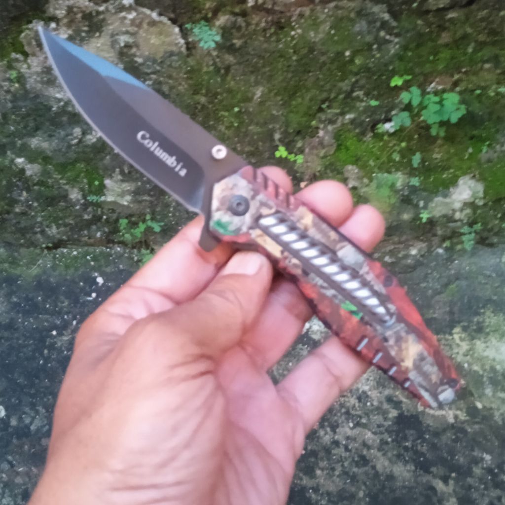 PISAU CAMPING SURVIVAL LIPAT COLUMBIA CK 380 SURVIVAL OUTDOOR