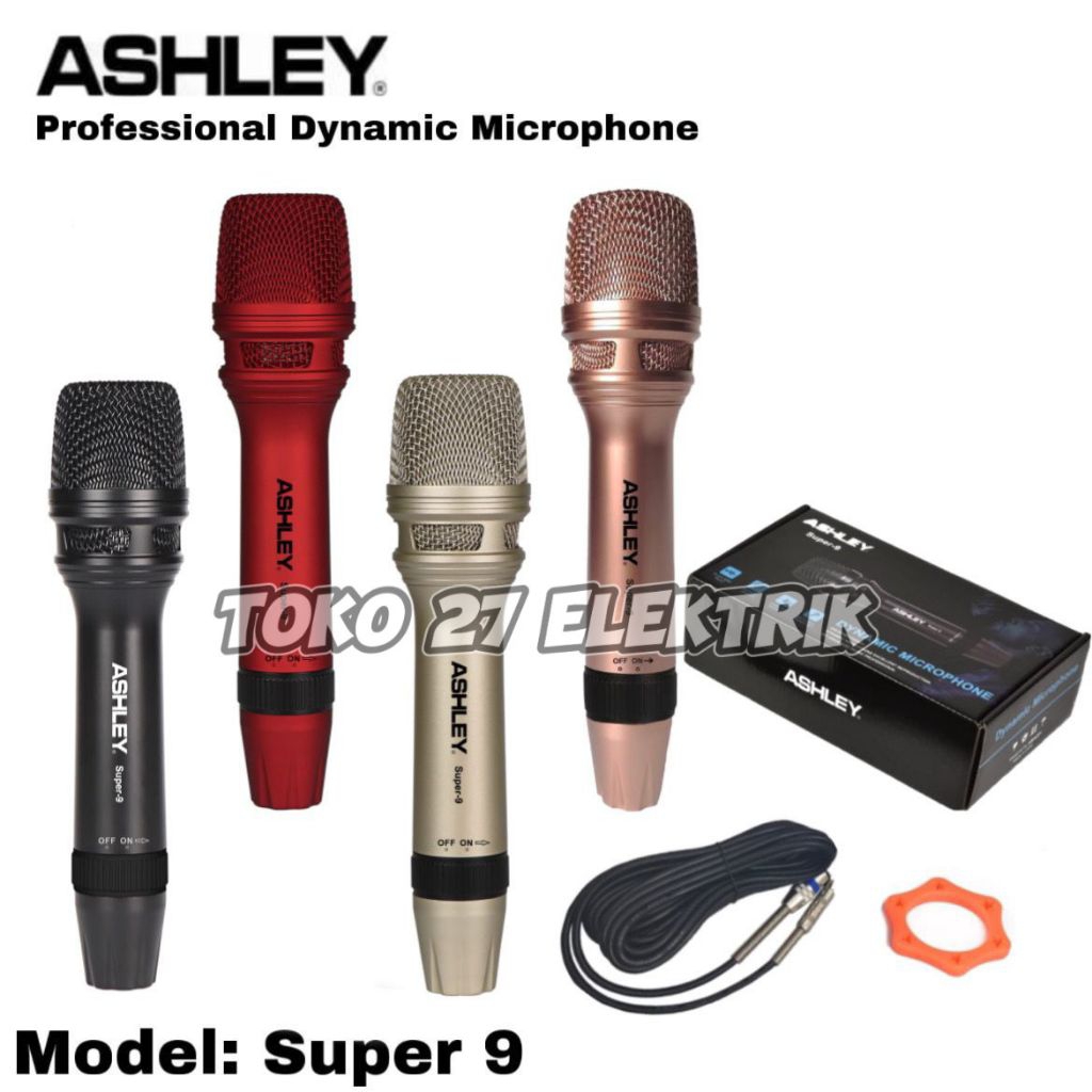 Mic Kabel Ashley Super 9 Original Mic kabel Ashley Garansi Resmi