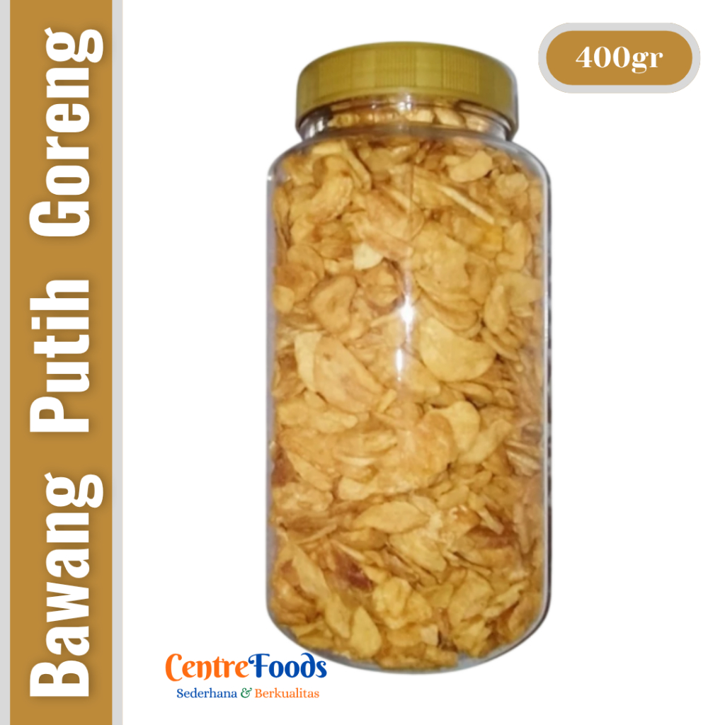 

Bawang Putih Goreng Kering Premium - Fried Garlic HOMEMADE | 400gr [ Harga Per BKS ]
