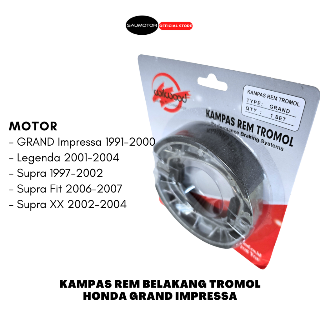 Wilwood Kampas rem Tromol Grand Kampas rem belakang Legenda Supra Lama