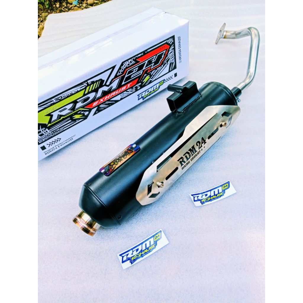 Kenalpot setandar racing moncong sijiro and tameng stainless steel original RDM 24 Exhaust pnp vario