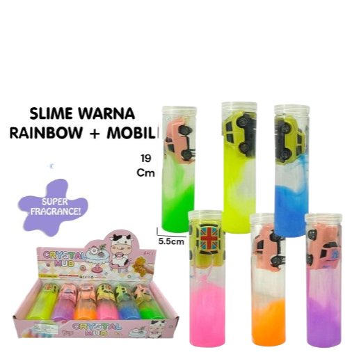 Mainan Anak SLIME Warna + Glitter | Mainan Slime Anak Susu | Slime Botol | Crystal Mud