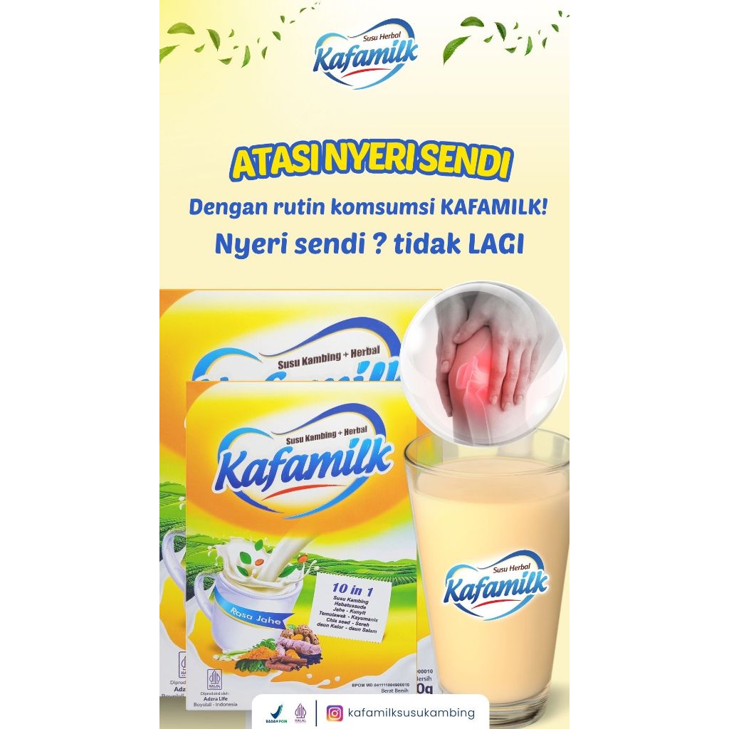 

KAFAMILK 1 box(250gram)- Susu Kambing Herbal untuk Meredakan Maag/gerd dan radang usus