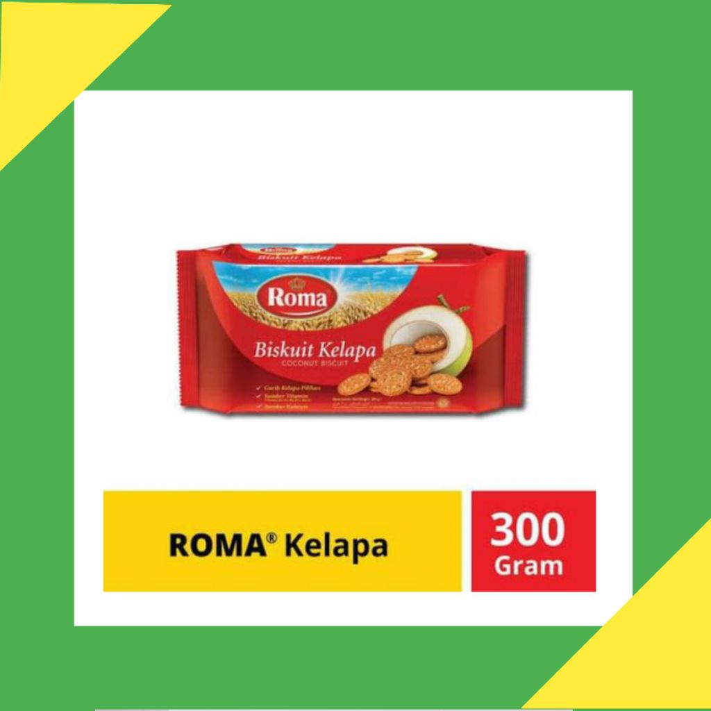 

Roma kelapa biskuit kelapa 300 gr(2pcs)promo muraah