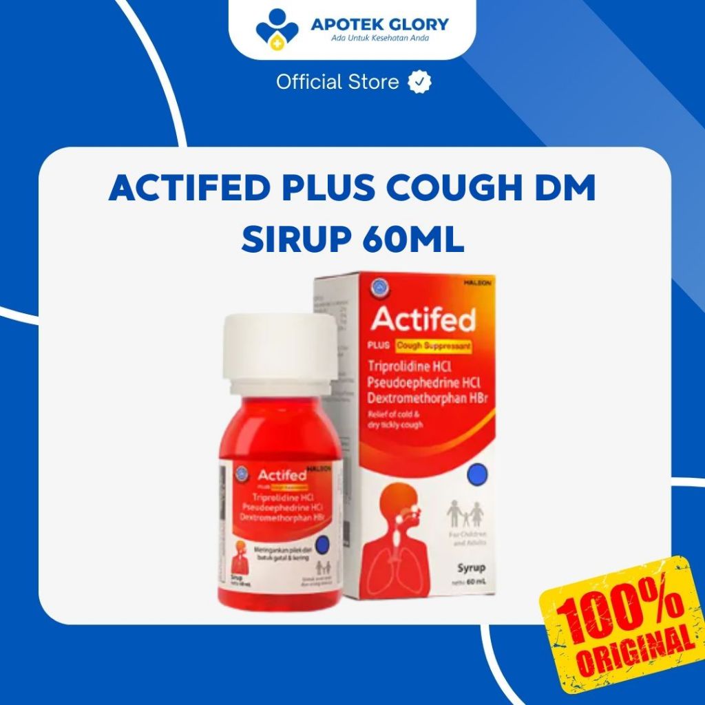 ACTIFED PLUS COUGH DM SIRUP 60ML OBAT UNTUK GEJALA FLU DAN BATUK KERING