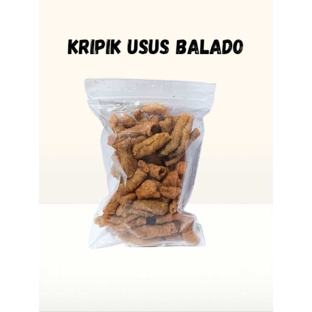

Kripik Usus Balado / Aneka jajanan cemilan pedas serba 5000
