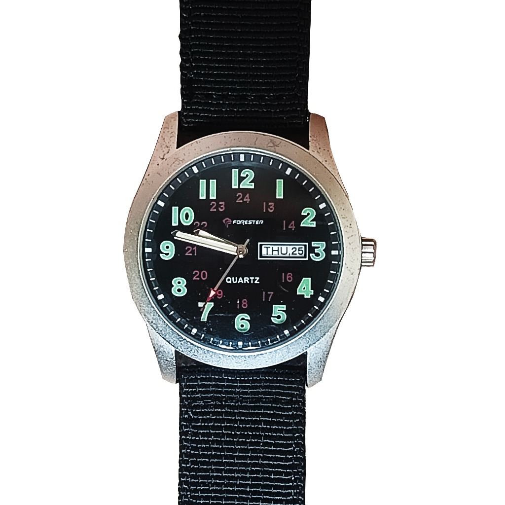 Jam Tangan Forester JTF 3005 Analog - Diameter 40mm, Bahan Zinc Alloy dan Nylon Webbing
