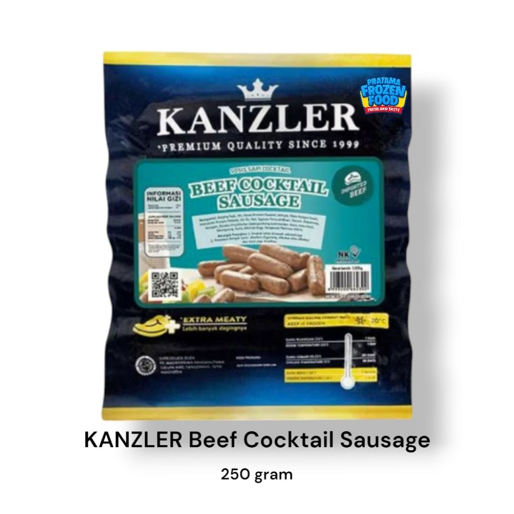 

KANZLER Beef Cocktail Sausage 250 gram Frozen Sosis