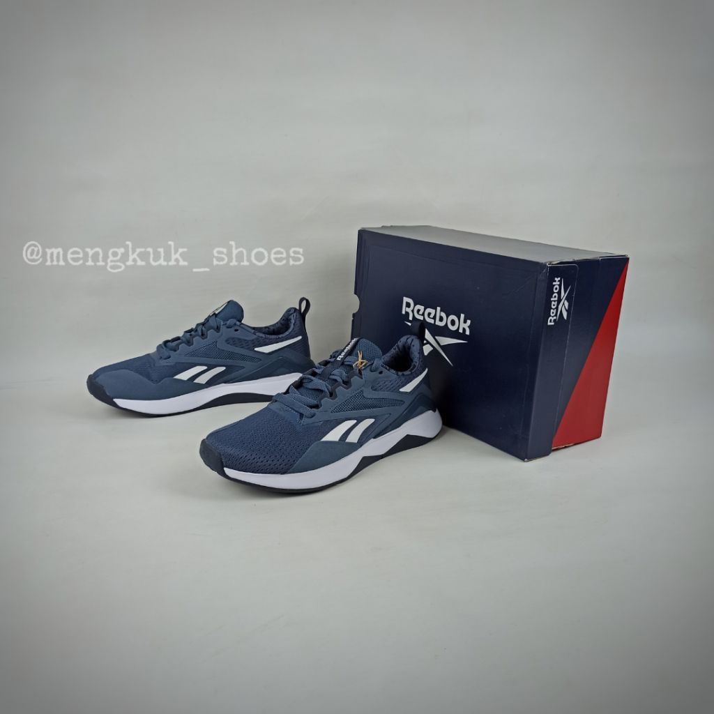 Sepatu Training Reebok Nanoflex Tr 2 MEN NAVY Original size 44 - SEPATU FITNES GYM TRAINING SPORTY