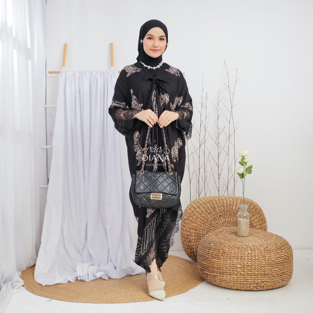 BESTPROMO Diana Batik - KAFTAN VISCOSE LACE Kaftan Batik Viscose Kaftan Lebaran