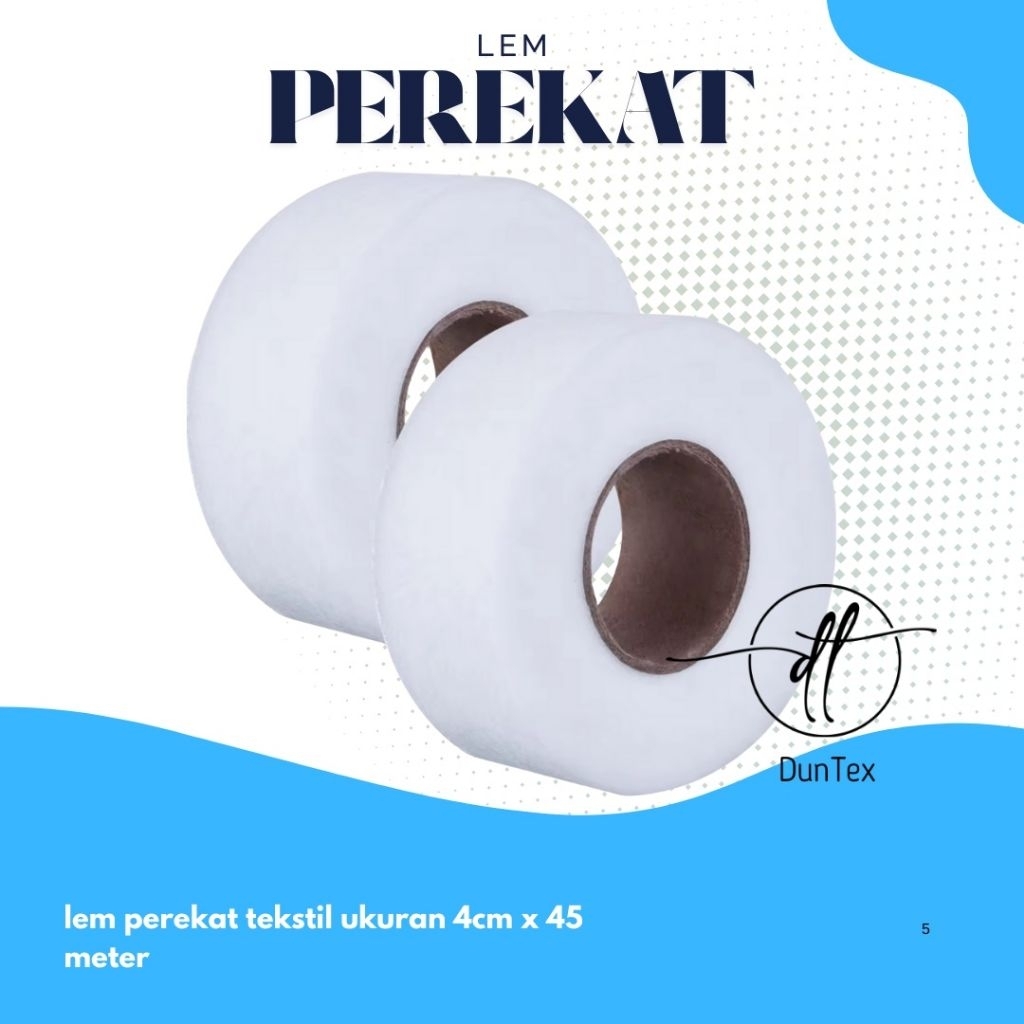 perekat textile lem textile lemsom lebar 4 cm x 50