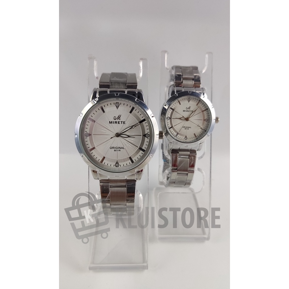 KODE W36J JAM TANGAN COUPLE MIRETE 911 PUTIH ORIGINAL 1