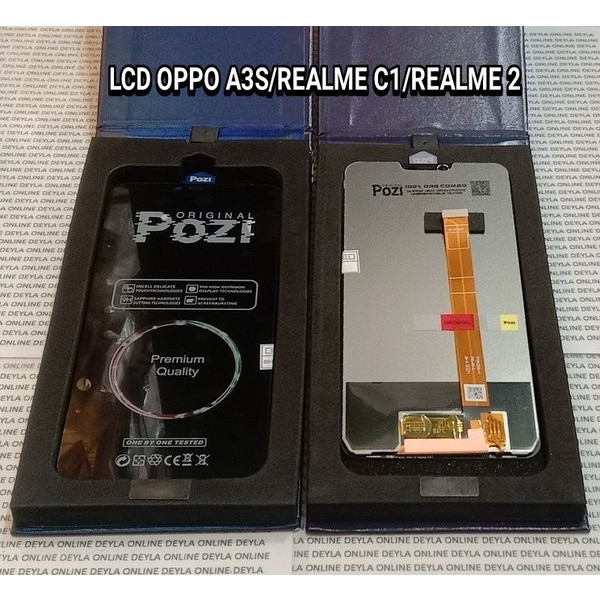 [POZI] - Lcd POZI LCD REALME C1 / 2 / A5 / Oppo A3S / A12e Fullset Touchscreen GROSIR MURAH