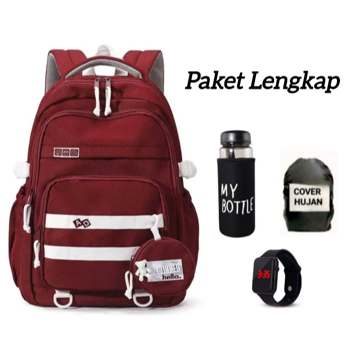 [ COD ] Tas cute korean style -Tas ransel sekolah perempuan sd smp kualitas bagus -Tas ransel anti a