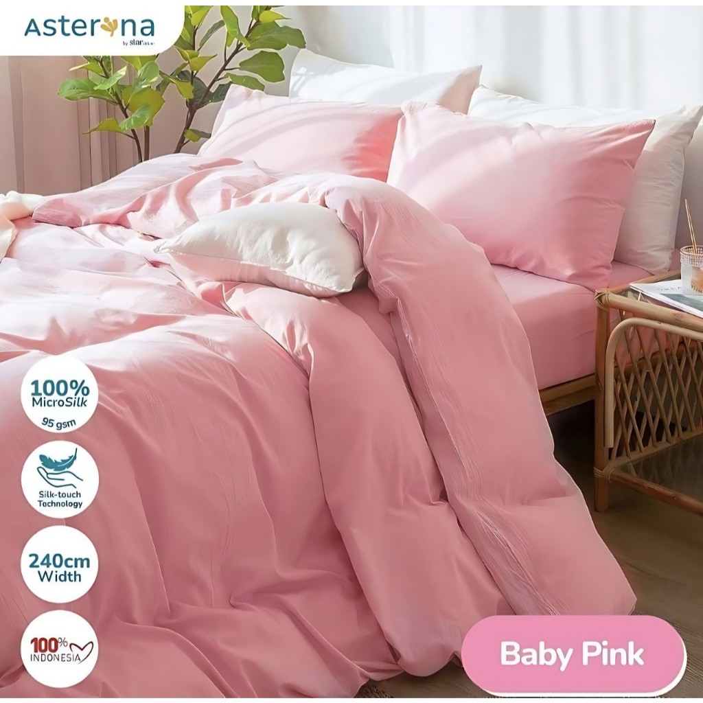 COD SEPREI Polos Premium Warna BABY PINK Sprei ANTI GESER Ukuran All Size Kain Microsilk Homemade