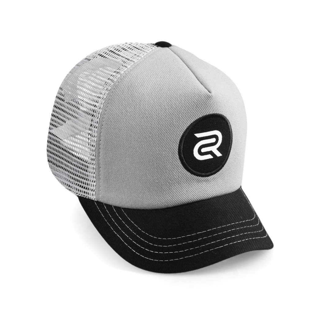 CARIDER ORIGINAL - TRUCKER CAPS - TOPI JARING PRIA LIDAH PENDEK HITAM ABU