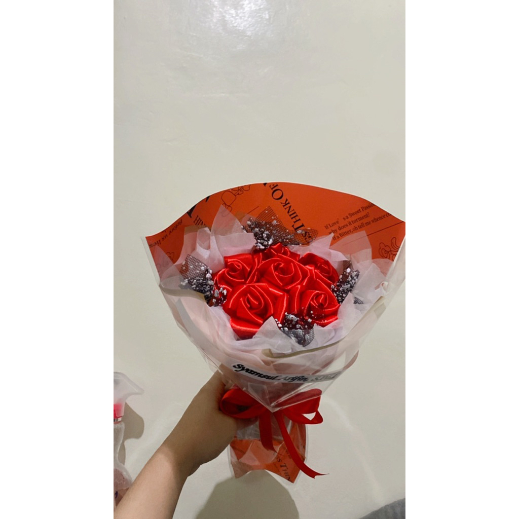 

buket bunga pita satin/buket bunga murah/buket bunga pita satin murah/buket bunga viral