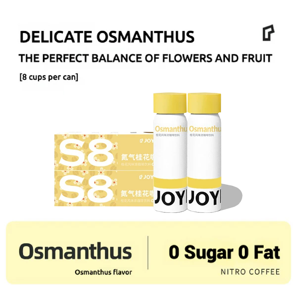 

[ 2pcs ] JOYINBAG S8 Osmanthus Nitro Coffee 8 Espresso Shots [ Osmanthus Coffee ] Nitro Kopi Instan
