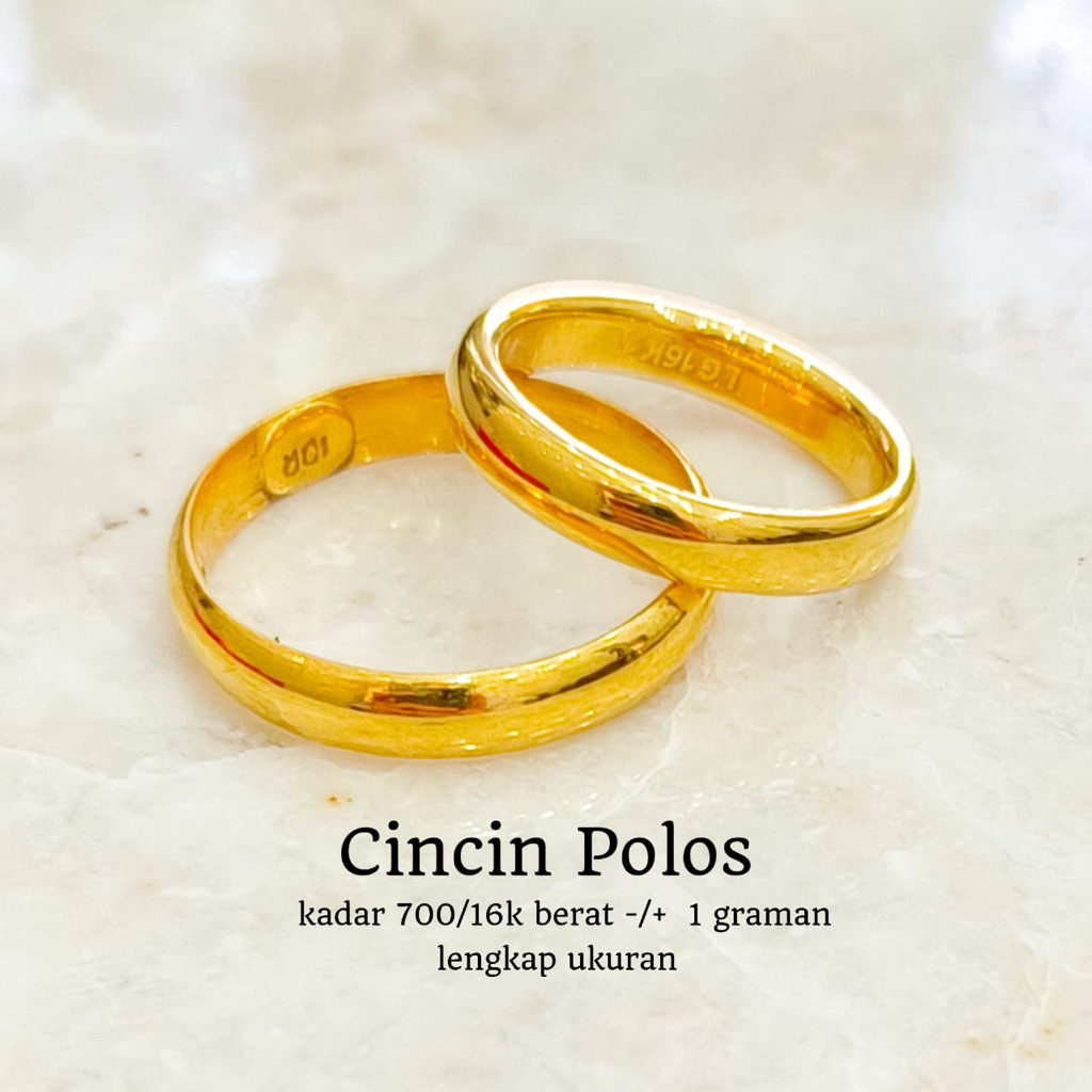 Cincin polos cincin kawin cincin tunangan emas asli