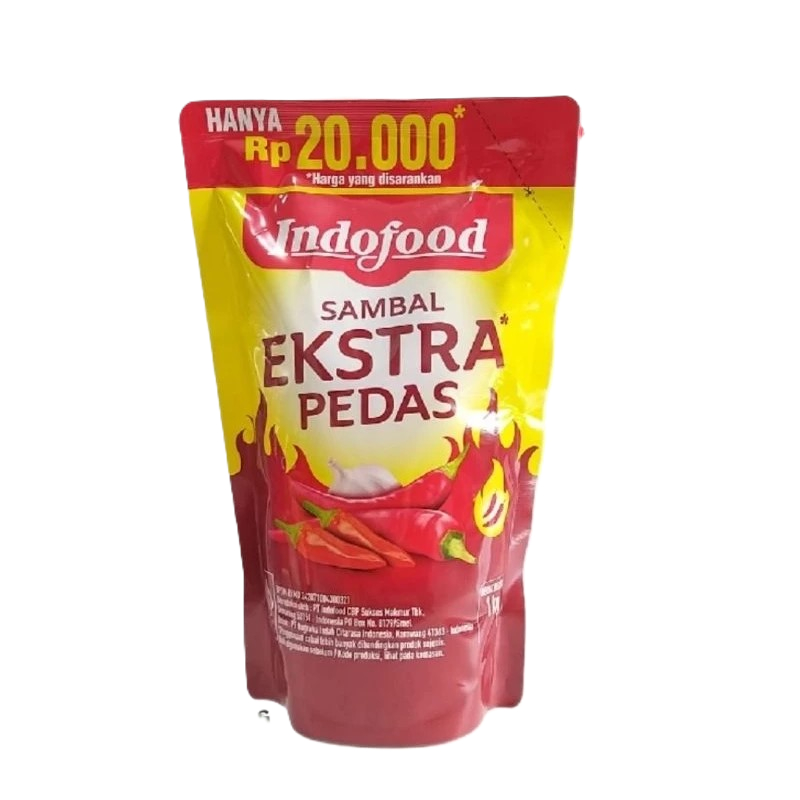 

Indofood Sambal Extra Pedas 1kg / Pedas Dahsyat