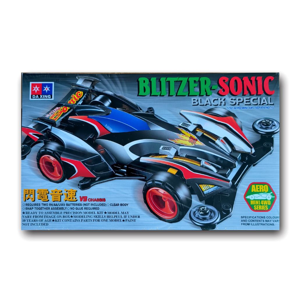 Tamiya Replika Mini 4wd Daxing Blitzer Sonic Black