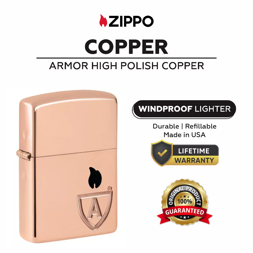Zippo 46171, Zippo Solid Copper With Logo