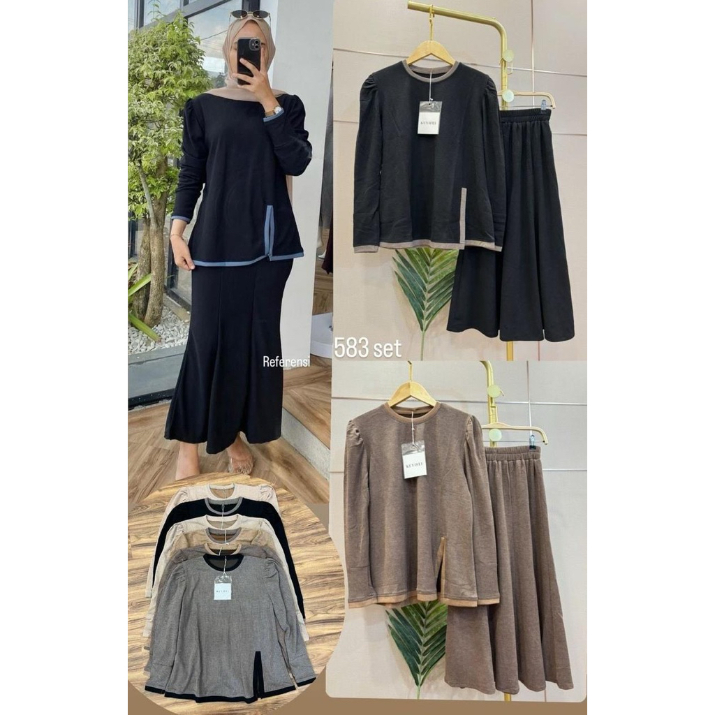 Kuyifei 583//setelan rok knit Kuyifei //pakaianwanitasby
