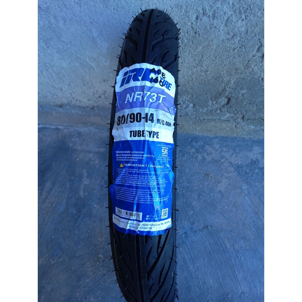 BAN LUAR IRC NR 73T. 80/90-14 NON TUBELESS/ TUBE TYPE