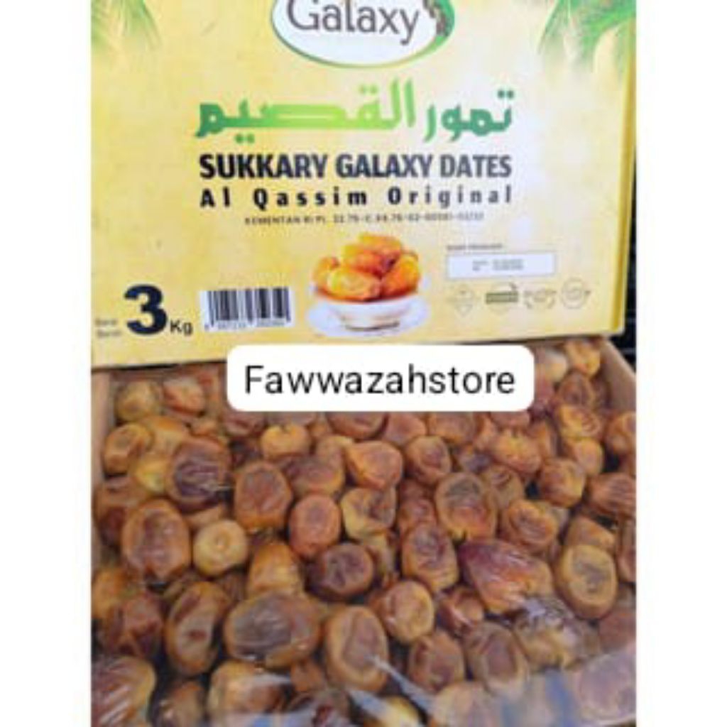 

Kurma Sukari Premium Galaxy Organik min 3,3 Kg Kurma Raja Sultan