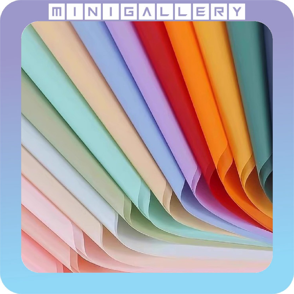 

20 Lembar Kertas Buket Polos Flower Wrapping Full Color Opp Cellophane Hand Bouquet Florist KB6008