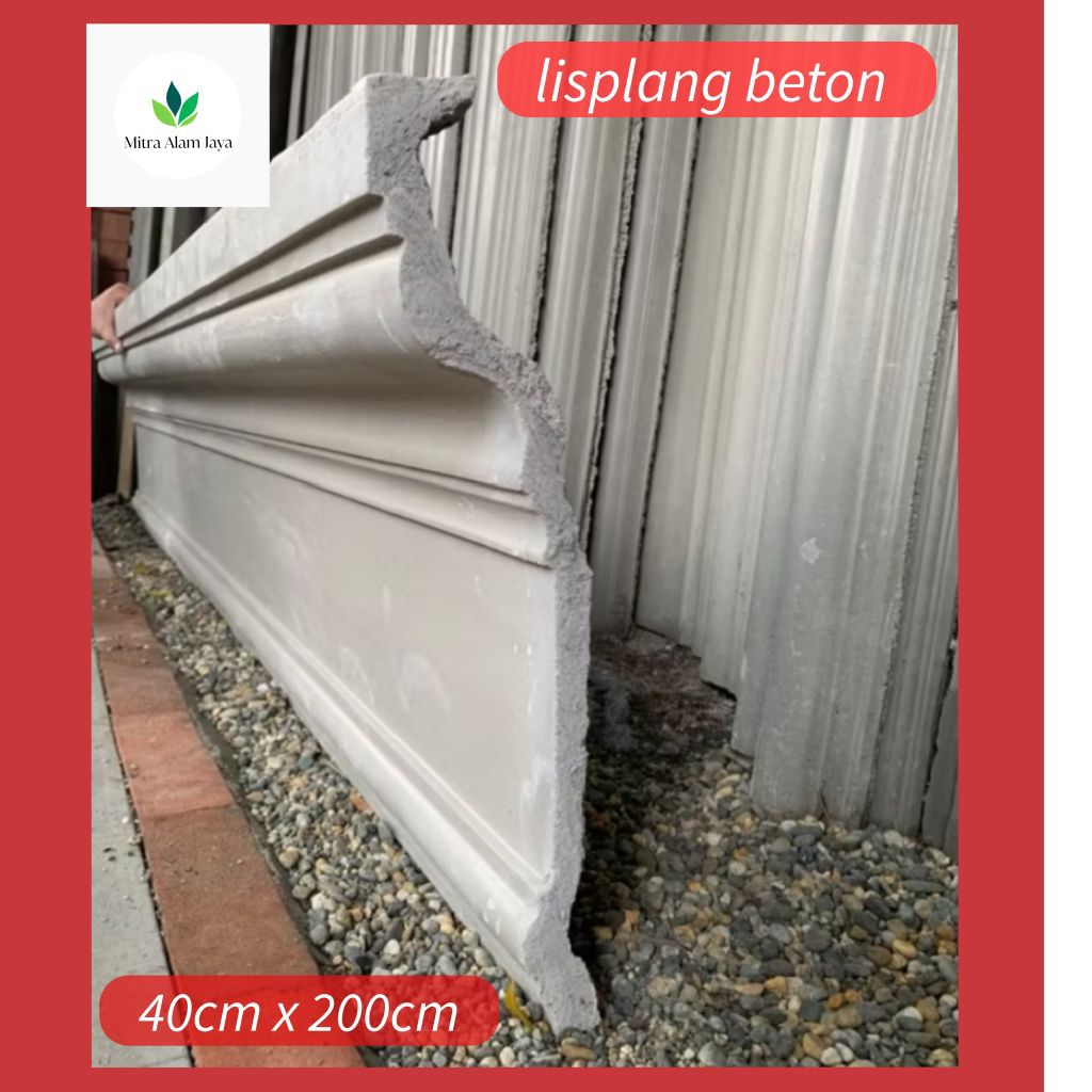 lisplang beton/list profil ukuran 40cm x 200cm