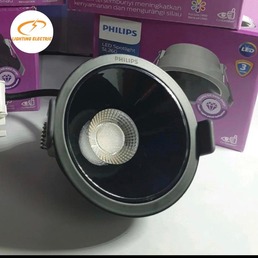 Downlight Hitam Philips SPOTLIGHT SL260 RD 075 7.5W 7,5 Watt - 4000k naturalWh