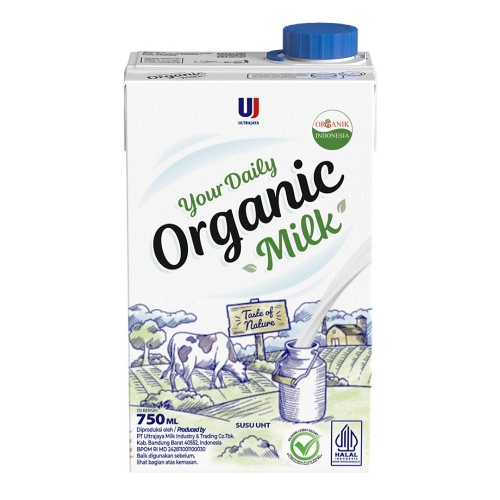 

Ultra Milk Susu Cair UHT Organik Kotak 750 ml