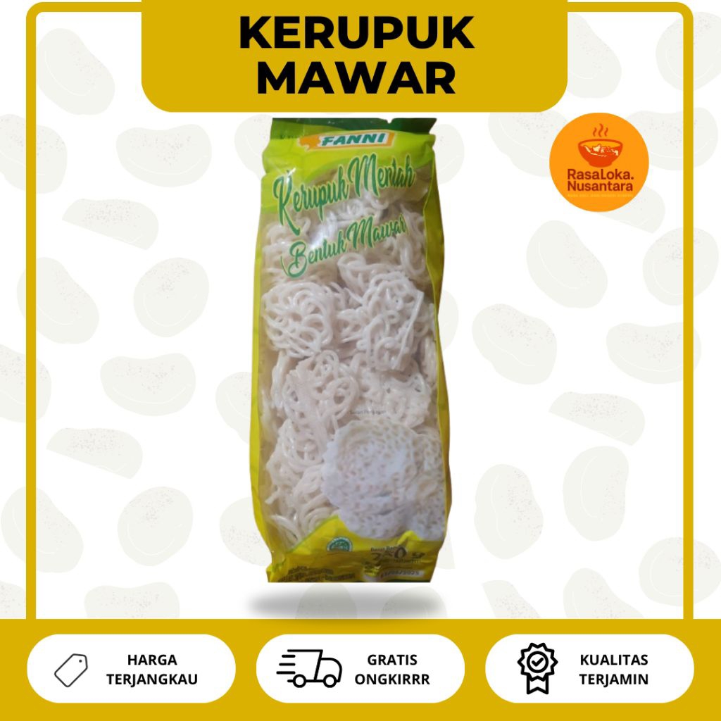 

[ISI 5 dan 10 PCS] Kerupuk Mawar Putih Kerupuk Seblak Rafael Kemasan 250 Gram