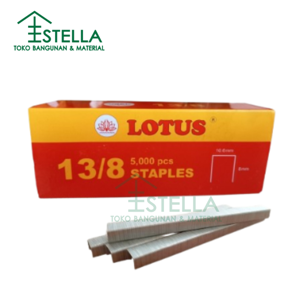 

Staples 13/8 lotus / isi stapler ukuran 13/8 5000pcs / isi stapler manual