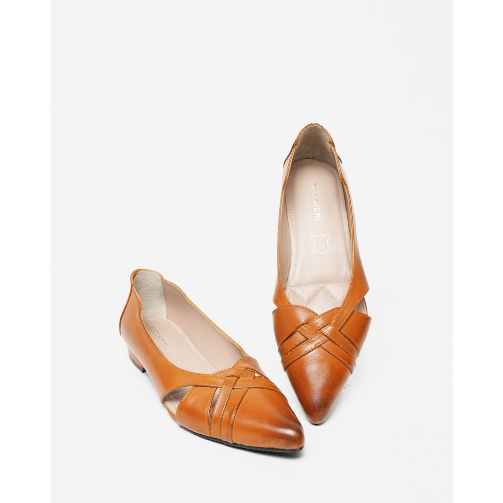Buccheri Darcey Flats Women Tan