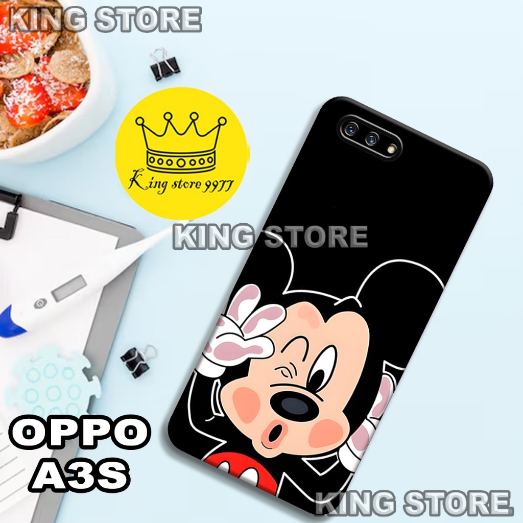 (KS3)  Softcase karet untuk OPPO A3S Motif gambar karakter Lucu/casing OPPO A3S terbaru/kesing hp/si