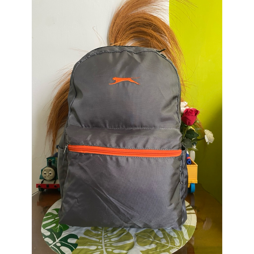 tas ransel bagpack slazenger grey abu preloved keren