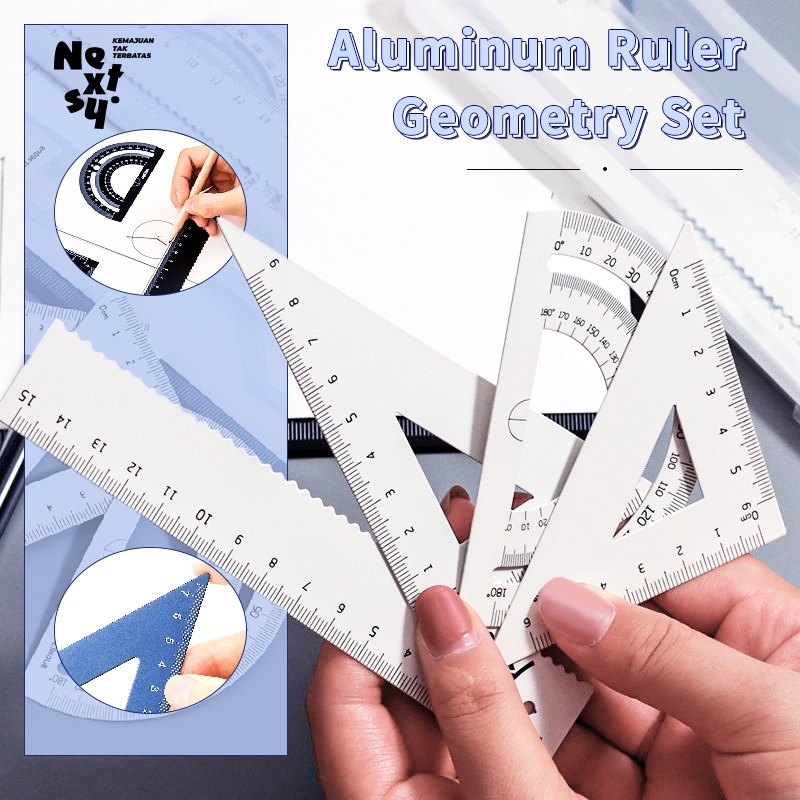 

[READY] Nextsy Set Geometri Penggaris Aluminium