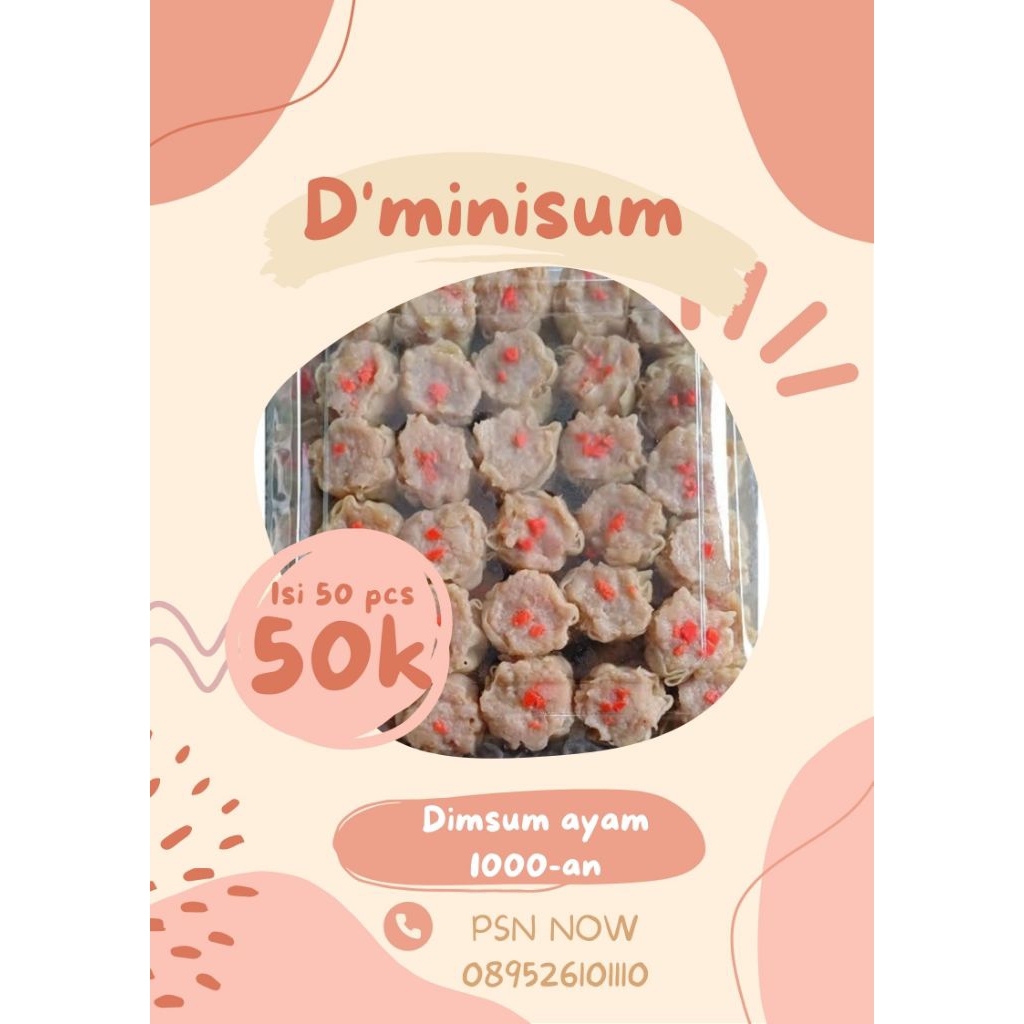 

Dimsum mini isi 50 pcs kukus/frozeb
