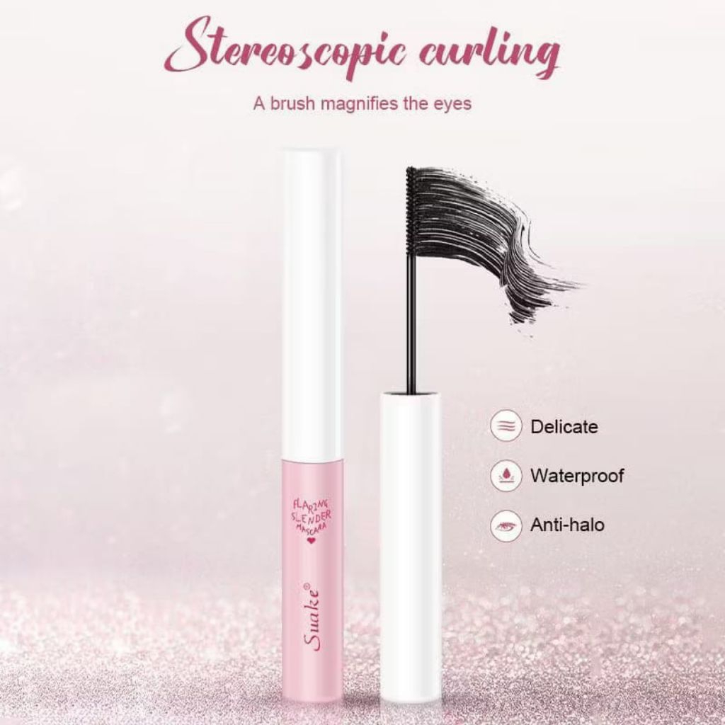 SUAKE Maskara Waterproof Longlasting/Bulu Mata Mascara/Maskara Day & Night/Eye Make up Termurah Orig