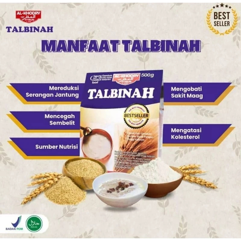 

Tepung Untuk Obat Maag dan Asam Lambung Tepung TALBINAH Kemasan Dus 400gr + 40gr Original 100%